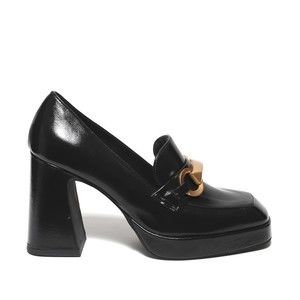 Chantal Black Moccasin With Gold Clamp - NWT